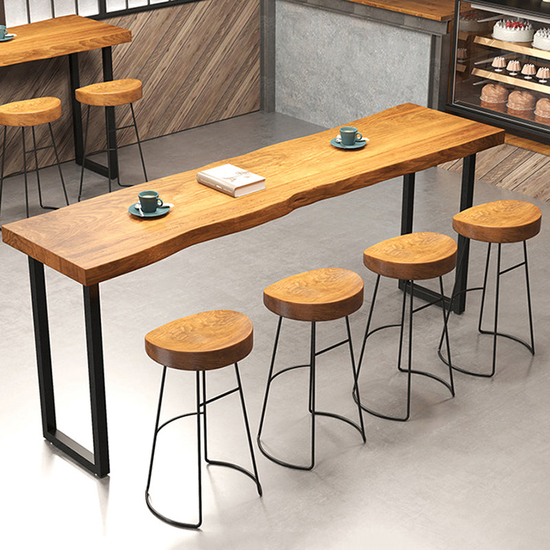 1/4/5/7 Pieces Industrial Rectangular Pub Table Set Wooden Counter Table Set