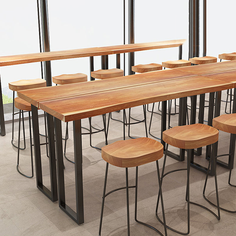 1/4/5/7 Pieces Industrial Rectangular Pub Table Set Wooden Counter Table Set