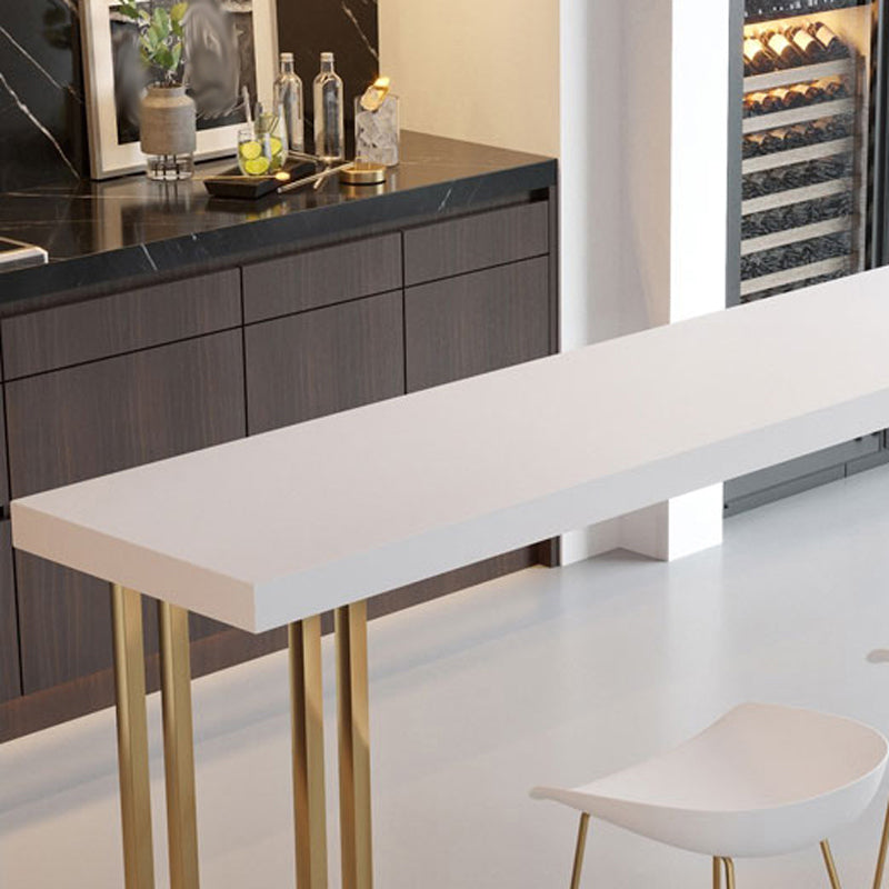 Glam Bar Table Set 1/2/3/5 Pieces Rectangle Bar Table with High Metal Stools