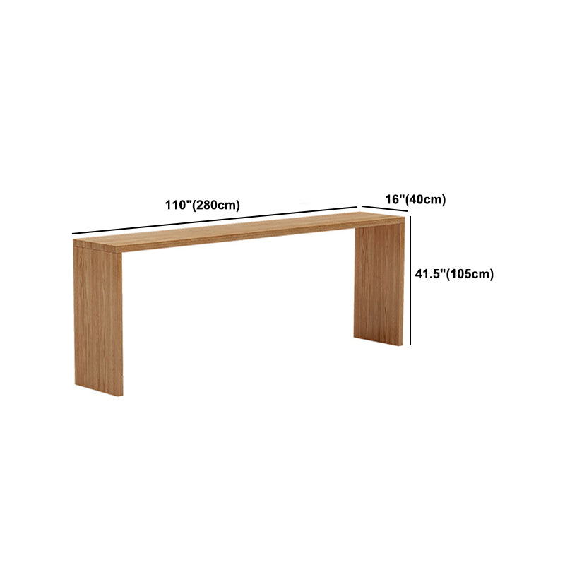 1/2/5/9 Pieces Modern Rectangular Pub Table Set Wooden Counter Table with Backless Stools