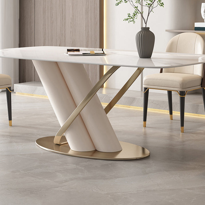 Contemporary Rectangle Sintered Stone Dining Table Set 1/4/5/7 Pieces Dining Set