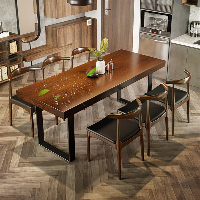 Modern Dining Set 1/5/7 Pieces Rectangle Pine Wood Dining Table for Canteen