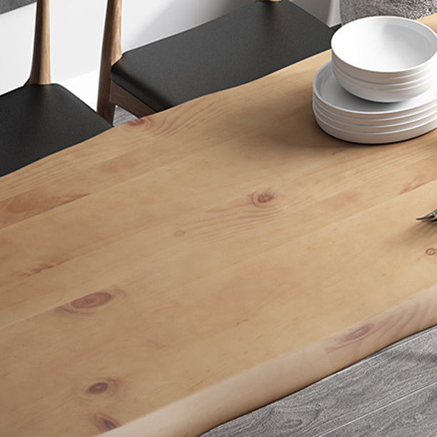 Modern 1/5 Pieces Dining Set Rectangle Pine Wood Dining Table for Cafe