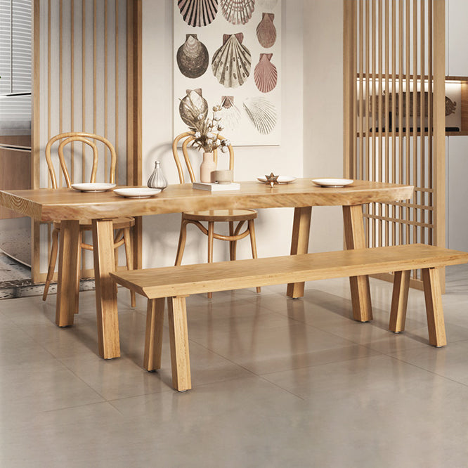 Modern 1/4/5/6 Pieces Dining Set Rectangle Pine Wood Dining Table for Dining Room