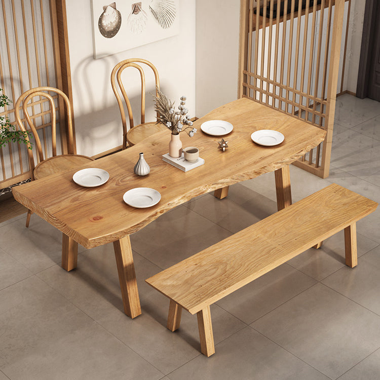 Modern 1/4/5/6 Pieces Dining Set Rectangle Pine Wood Dining Table for Dining Room