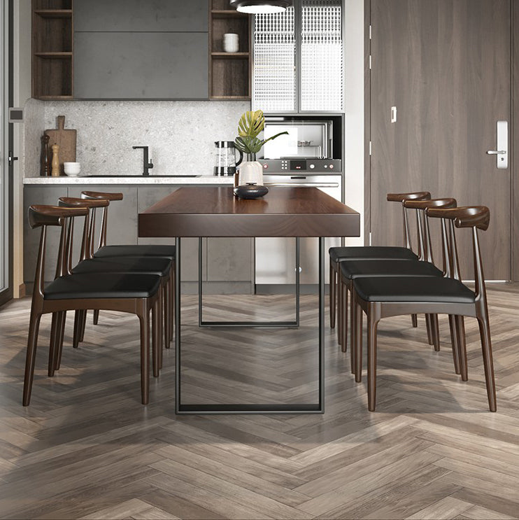 Industrial Dining Set 1/5/7 Pieces Rectangle Pine Wood Dining Table for Kitchen