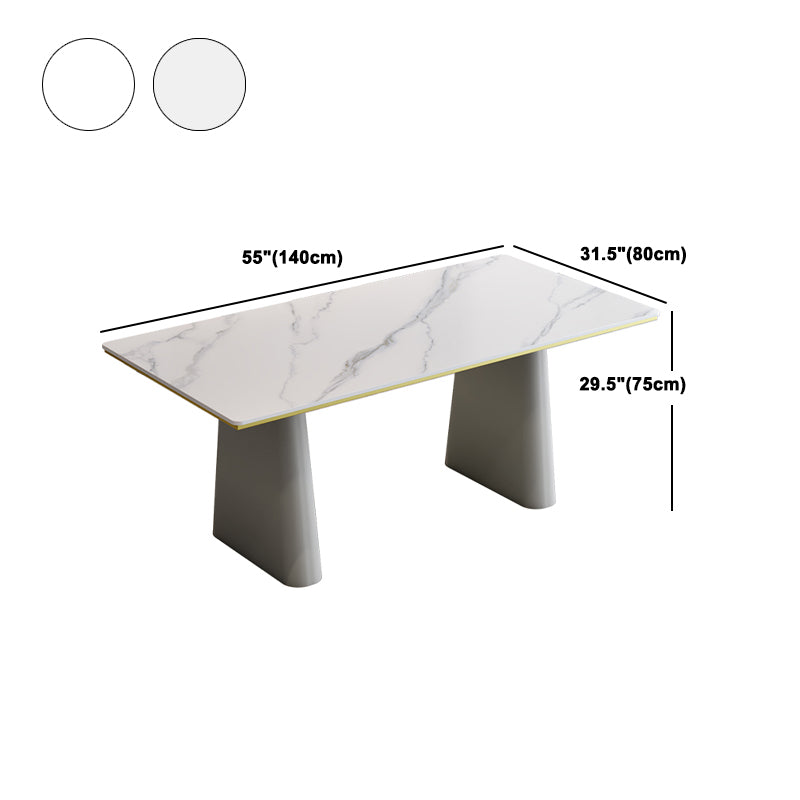 Modern Style 1/5/7 Pieces Dining Set Rectangle Stone Dining Table for Dining Room