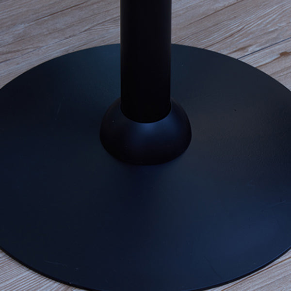 Industrial Solid Wood Bar Table Brown Bistro Table with Black Metal Pedestal