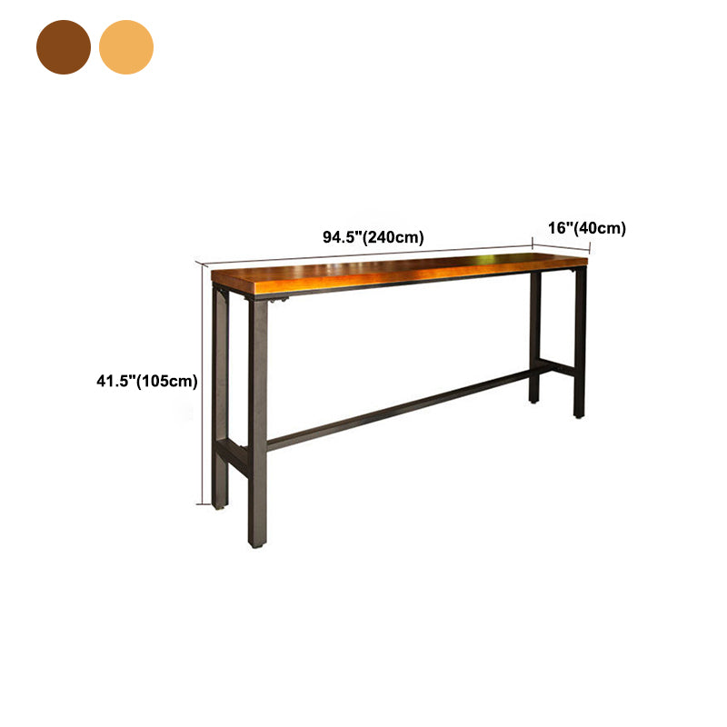 Modern Pub Table Solid Wood Bar Height Rectangle Table for Bar