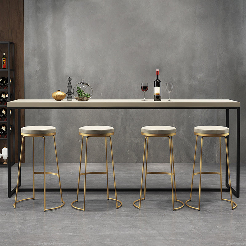 Modern White Wooden Bar Table Dining Table for Kitchen Living Room