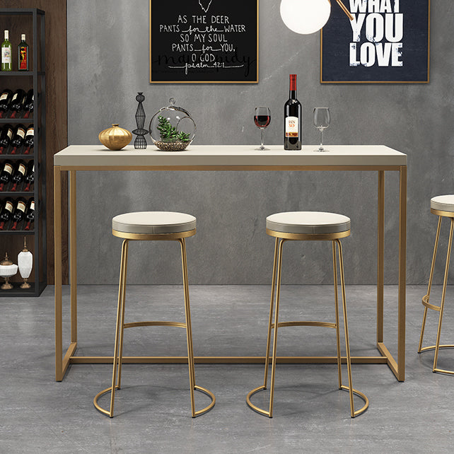 Modern White Wooden Bar Table Dining Table for Kitchen Living Room