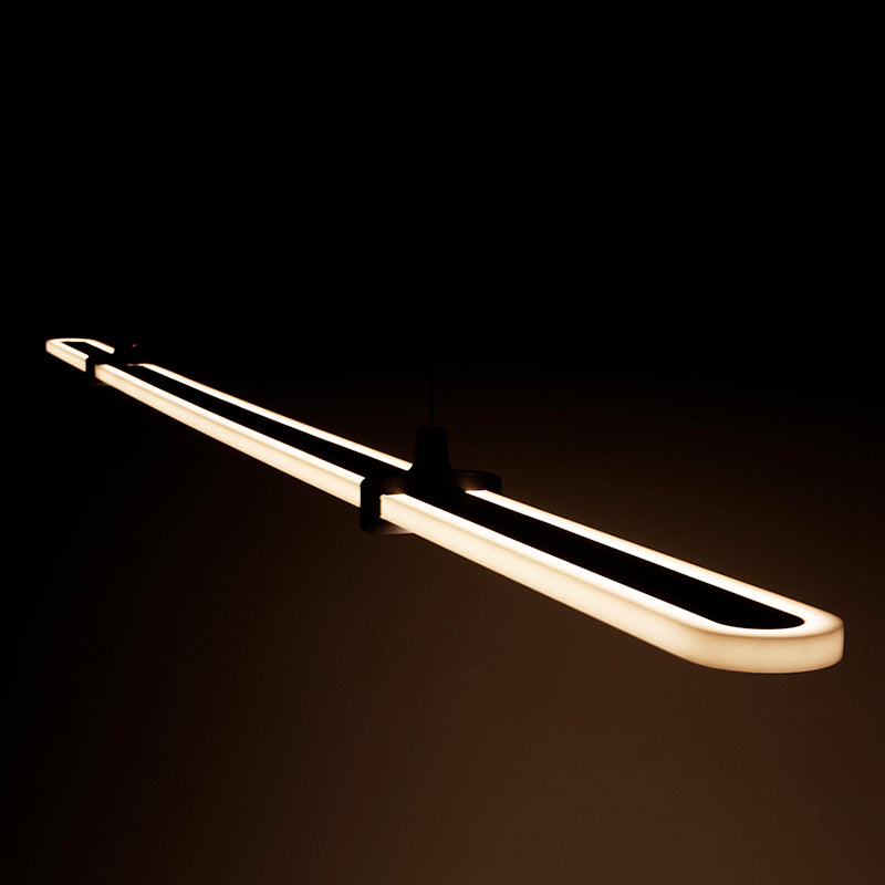 Modern Style Linear Pendant Light Metal 1 Light Island Pendant Light