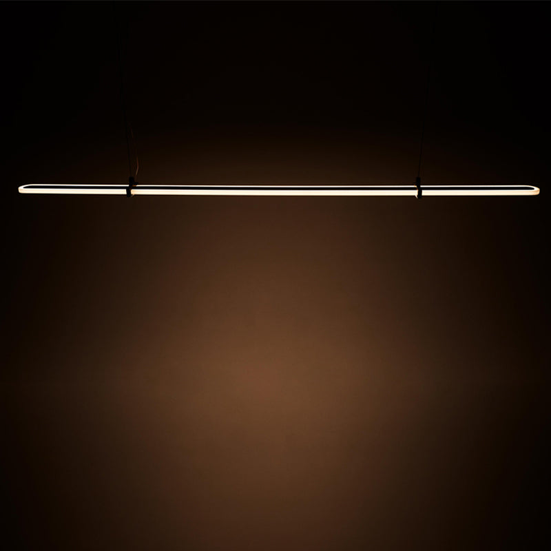 Modern Style Linear Pendant Light Metal 1 Light Island Pendant Light