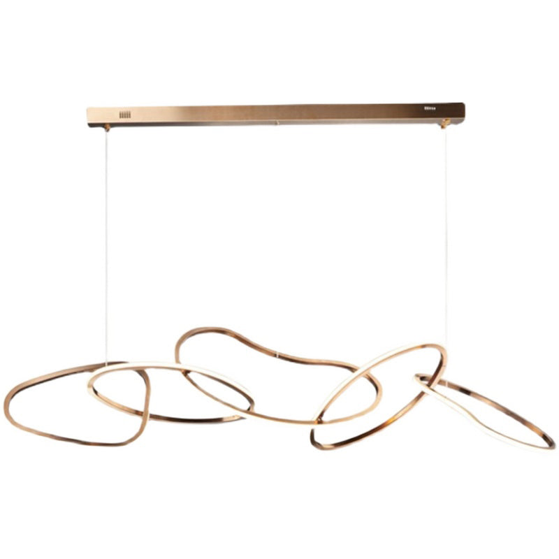 Simple 5 Lights Chandelier Light Fixtures Metal Hanging Chandelier for Cafe