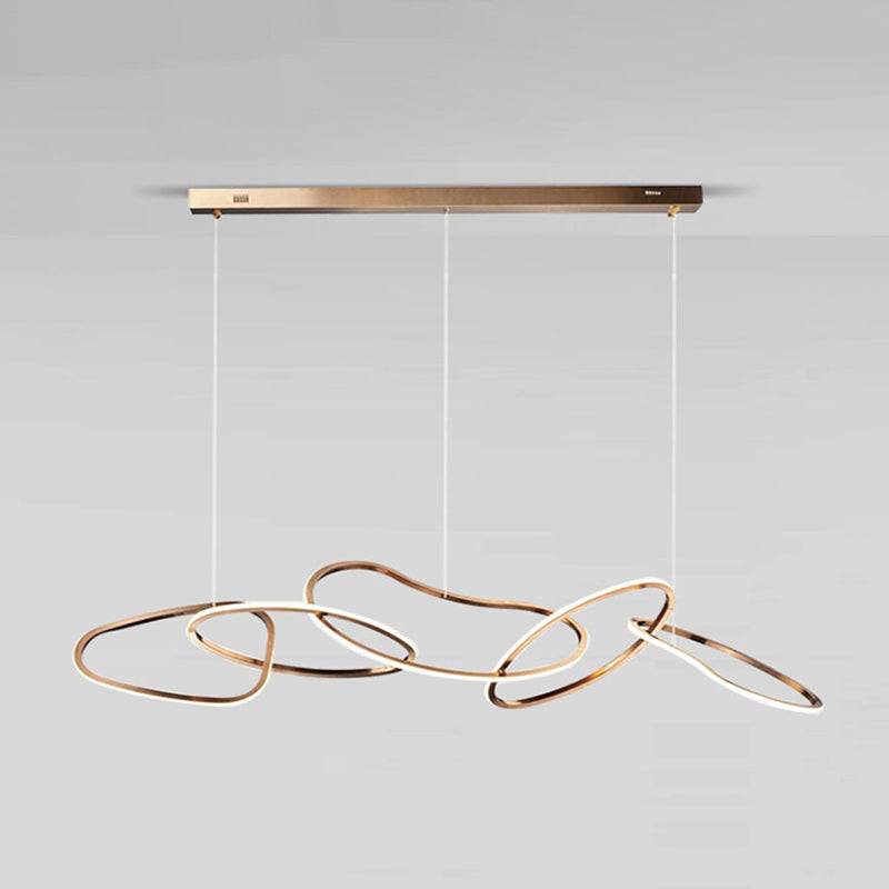 Simple 5 Lights Chandelier Light Fixtures Metal Hanging Chandelier for Cafe