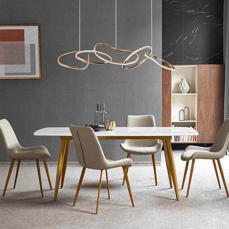 Simple 5 Lights Chandelier Light Fixtures Metal Hanging Chandelier for Cafe