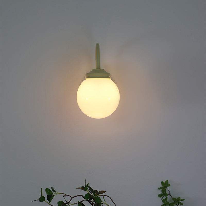 Glass Orb Wall Sconces Modern Style 1 Light Wall Mounted Lamps