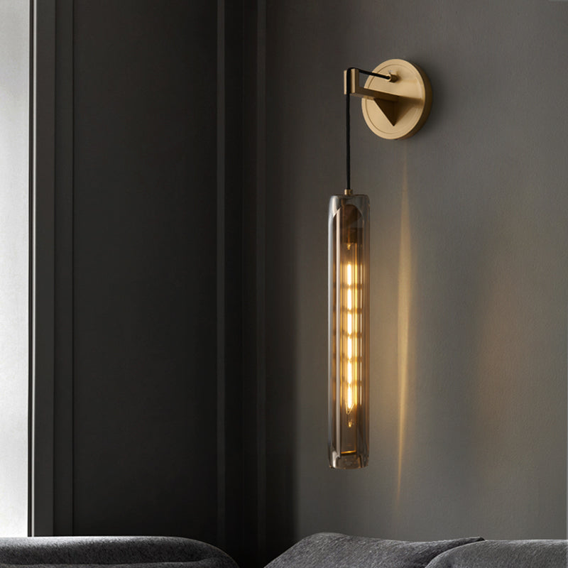 Oval Shade Crystal Wall Sconce Modern Style 1 Light Wall Mount Light Fixture