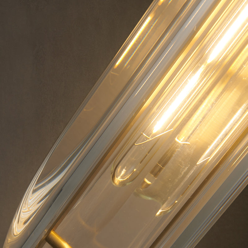 Oval Shade Crystal Wall Sconce Modern Style 1 Light Wall Mount Light Fixture