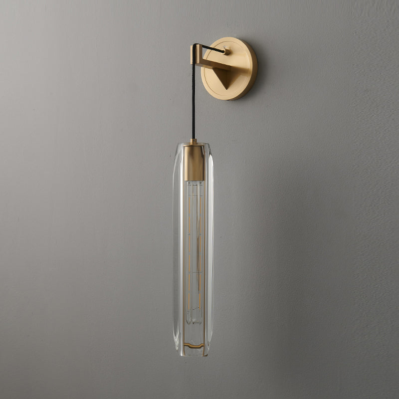 Oval Shade Crystal Wall Sconce Modern Style 1 Light Wall Mount Light Fixture