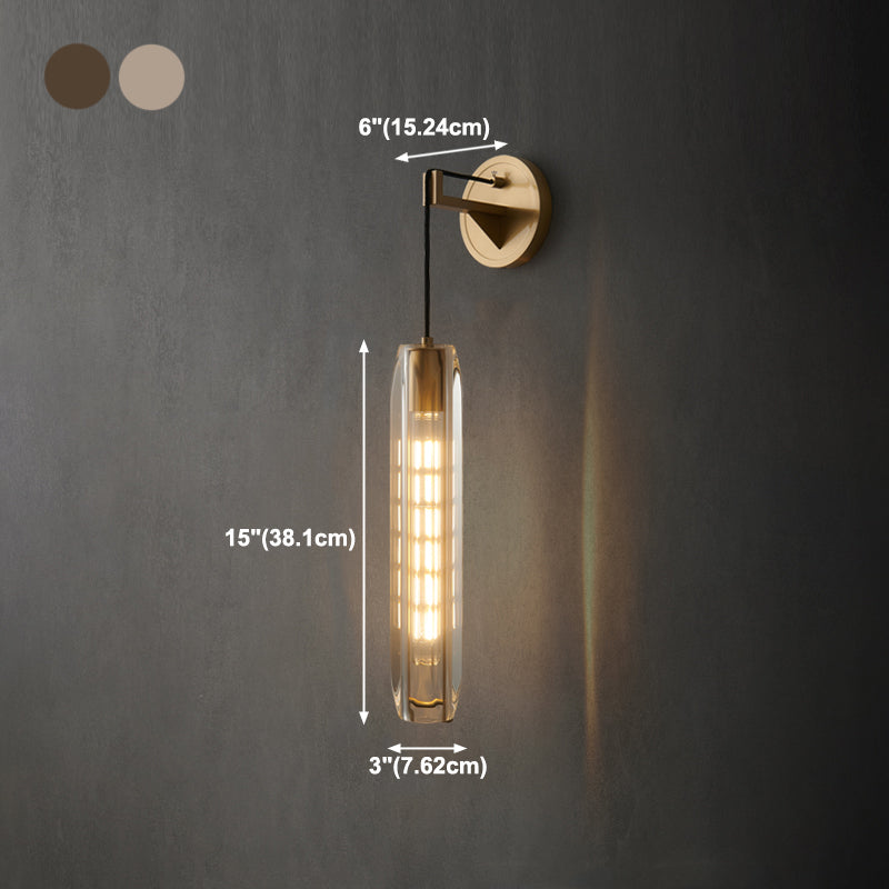 Oval Shade Crystal Wall Sconce Modern Style 1 Light Wall Mount Light Fixture