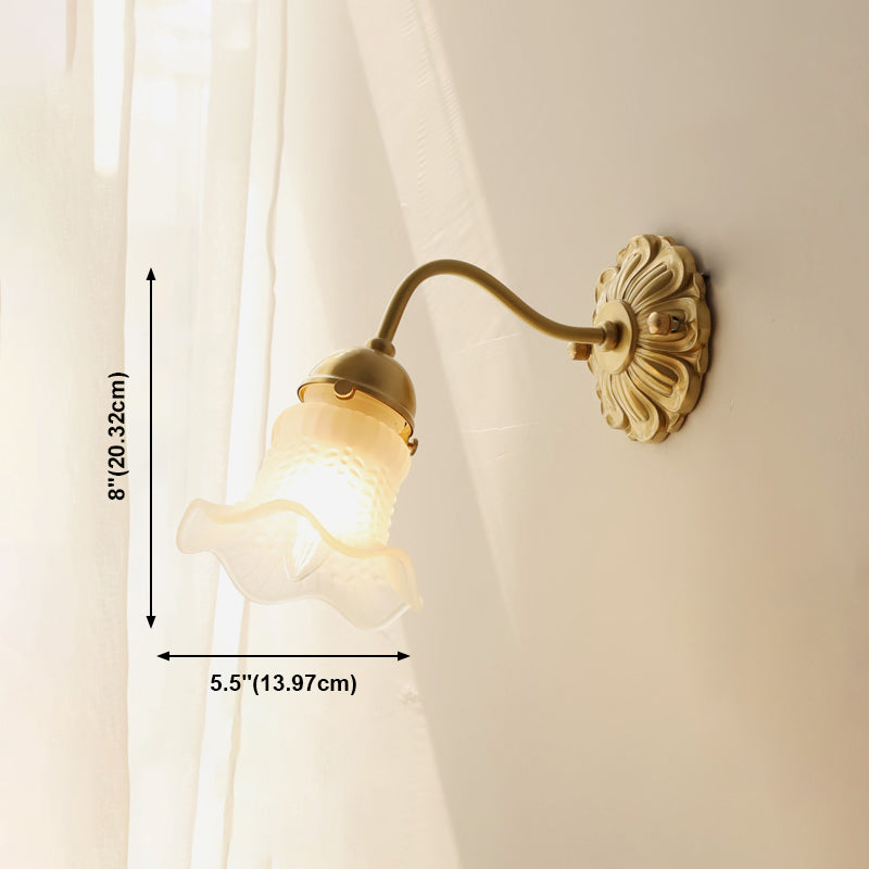 Modern Style Flower Shaped Wall Light Sconces Metal 1 Light Wall Lighting