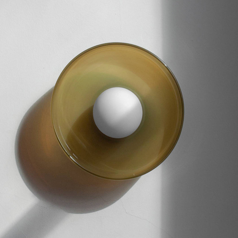 Modern Style Globe Wall Mounted Lamps Glass 1 Light Wall Sconces