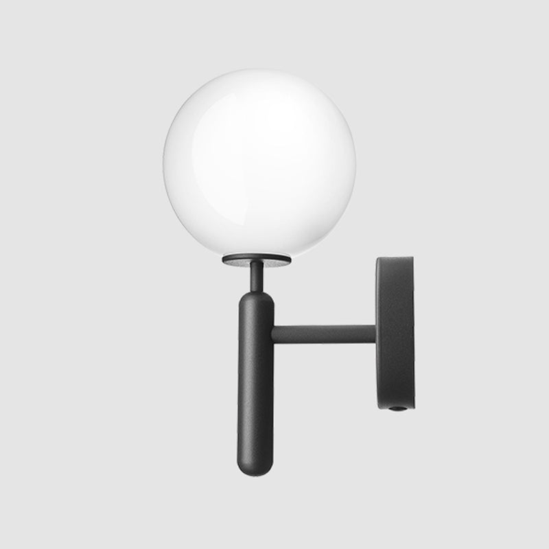 Modern Style Spherical Wall Mounted Lamps Glass 1 Light Wall Sconces