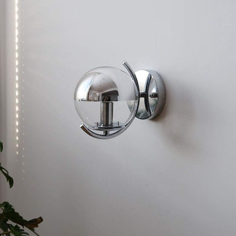 Modern Style Orb Wall Mounted Lamps Glass 1 Light Wall Sconces
