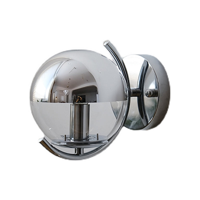 Modern Style Orb Wall Mounted Lamps Glass 1 Light Wall Sconces