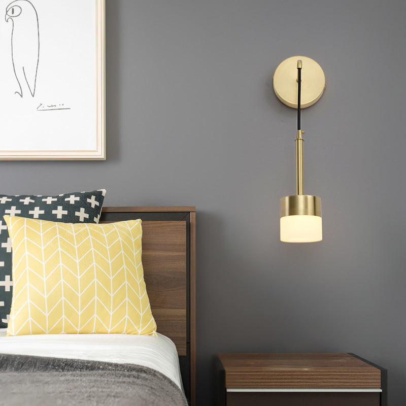 Modern Style Cylinder Wall Light Sconce Metal 1 Light Wall Lighting