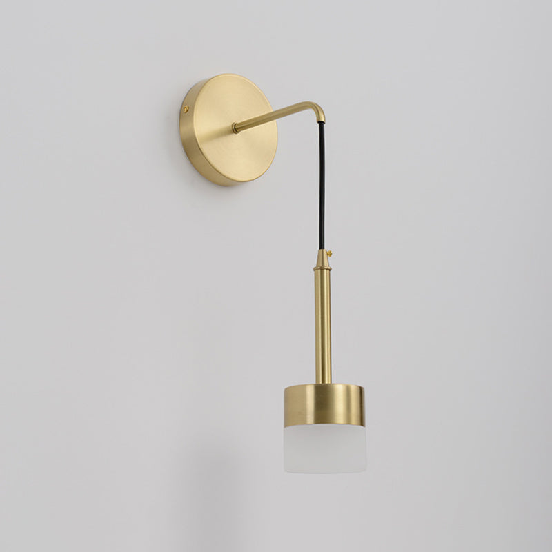 Modern Style Cylinder Wall Light Sconce Metal 1 Light Wall Lighting