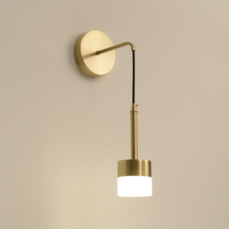 Modern Style Cylinder Wall Light Sconce Metal 1 Light Wall Lighting