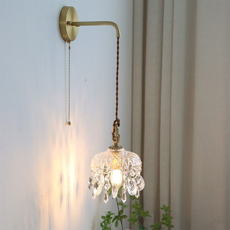 Modern Style Geometric Wall Mounted Lamps Glass 1 Light Wall Sconces