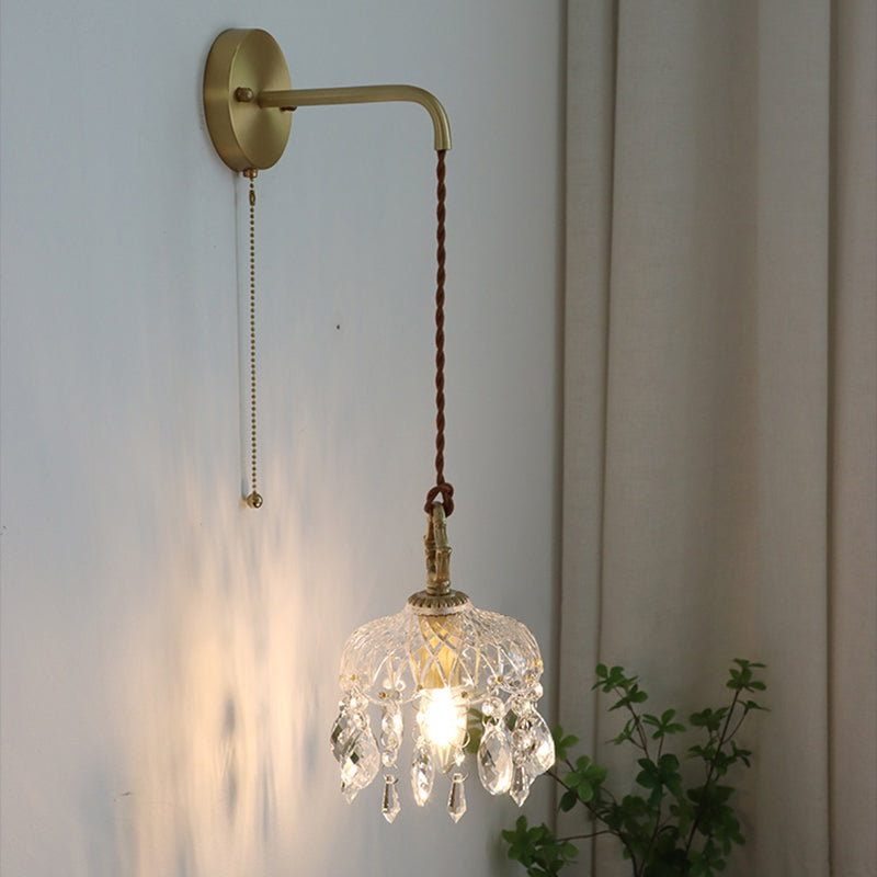 Modern Style Geometric Wall Mounted Lamps Glass 1 Light Wall Sconces