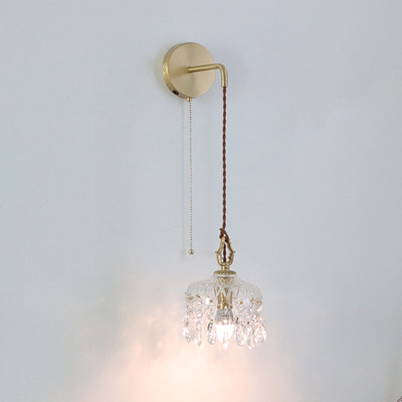 Modern Style Geometric Wall Mounted Lamps Glass 1 Light Wall Sconces