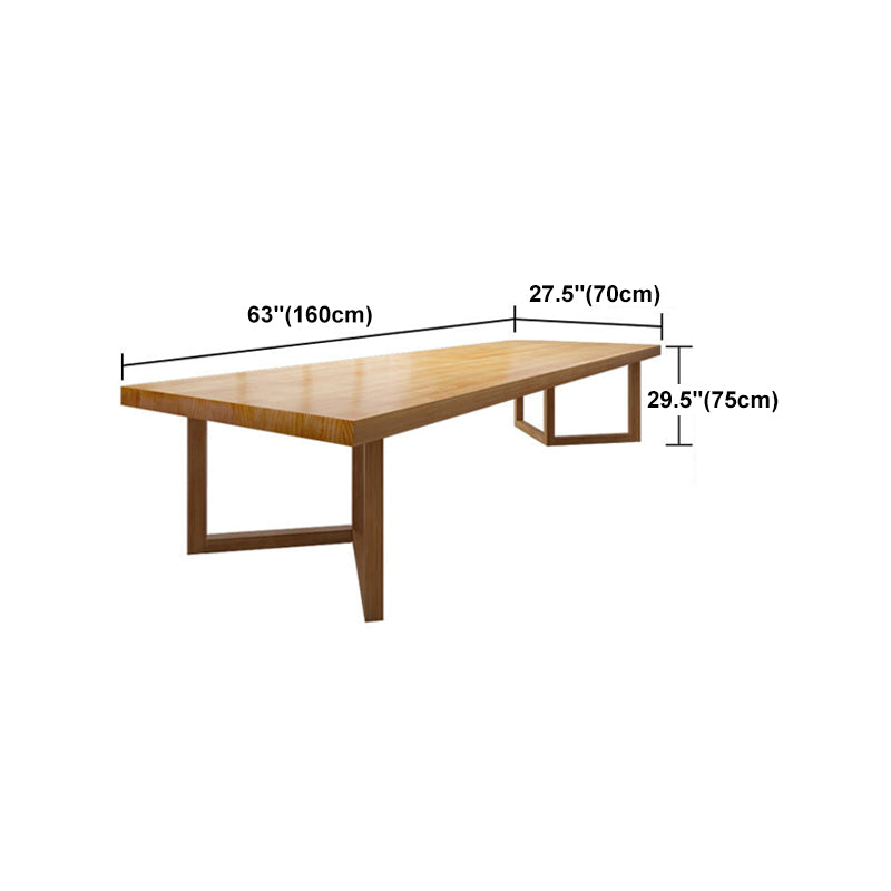 Solid Wood Rectangular Meeting Table Office Modern Writing Desk