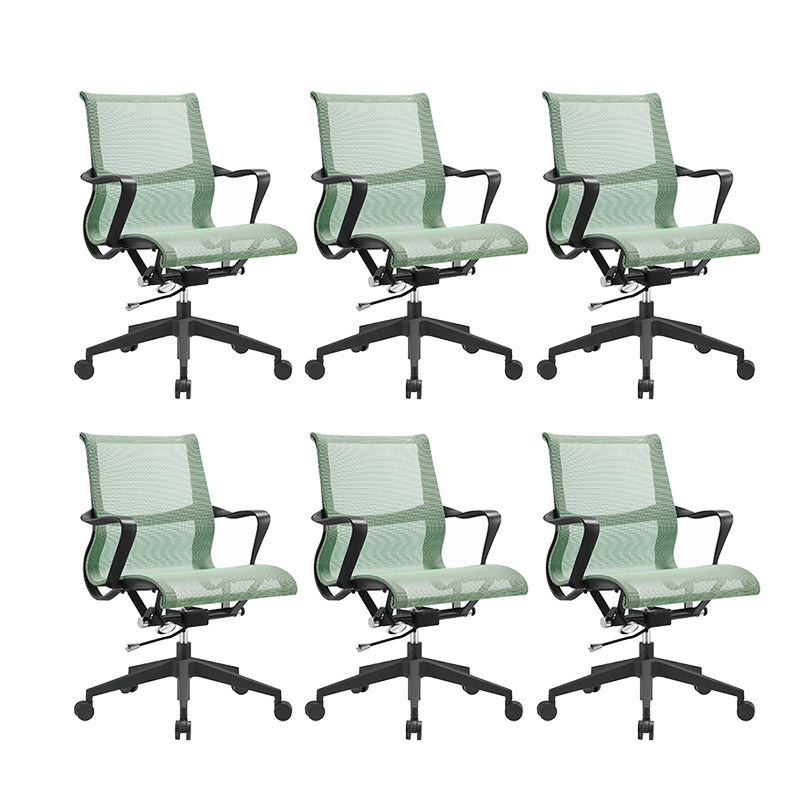 Modern Fixed Arms Office Chair Breathable AirGrid Height-adjustable Chair