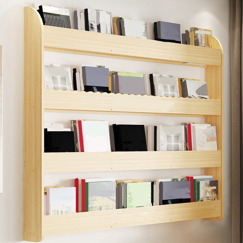Floating Wooden Shelf Bookcase Modern & Contemporary Bookshelf
