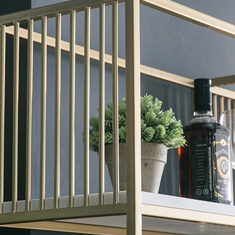 70.9" Tall Metal Book Shelf With Rectangular Shelves Bookshelf Open Back