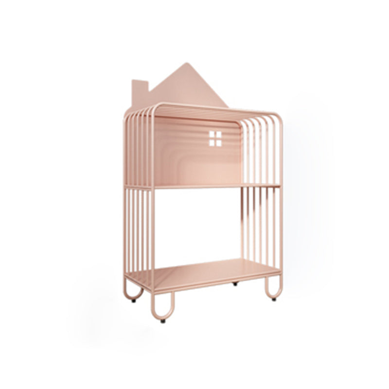 Contemporary Metal Bookshelf Standard Vertical Open Shelf Bookcase