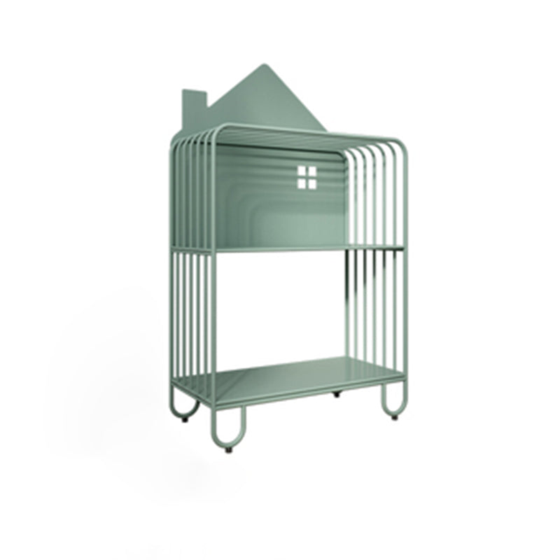 Contemporary Metal Bookshelf Standard Vertical Open Shelf Bookcase
