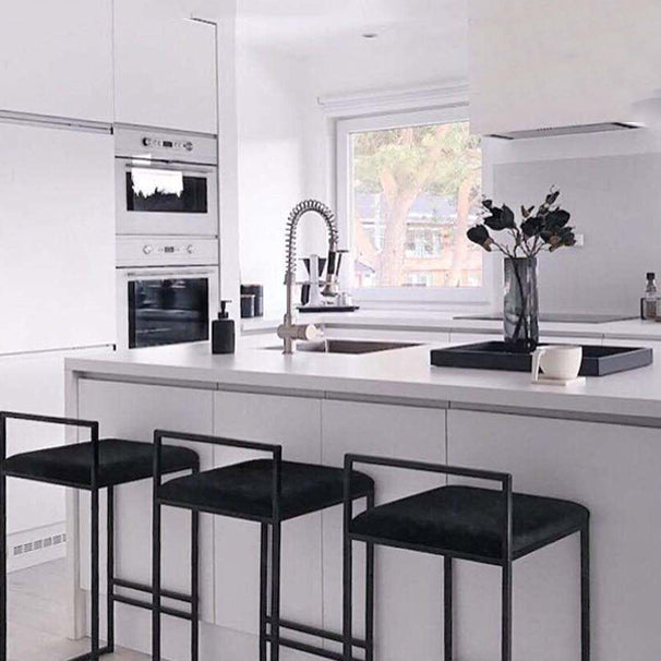 Low Back Upholstered Counter Stool Industrial Armless Bar Chair with Footrest