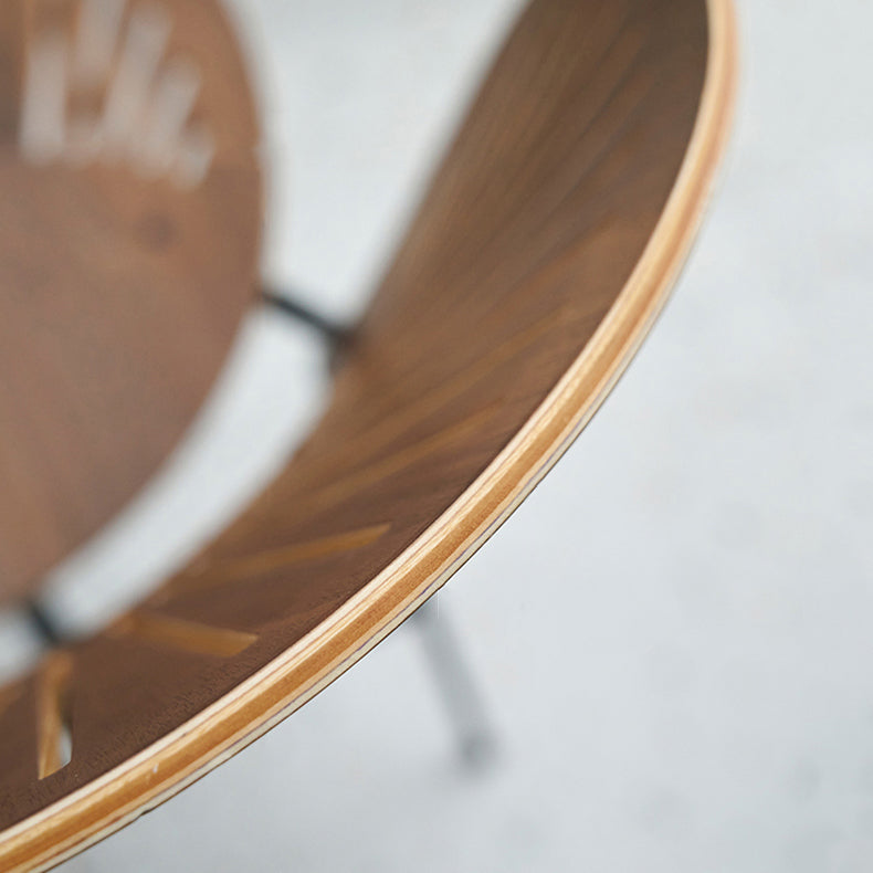 Industrial Full Back Counter Stool Armless Stackable Bar Chair with Metal Legs