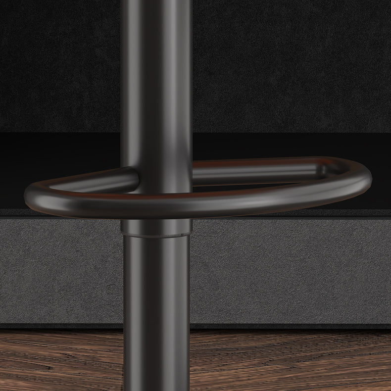 Home Adjustable Height Swivel Stool Contemporary Leather Barstool