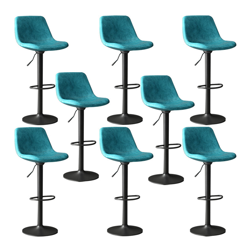 Home Footrest Adjustable Height Stool Contemporary Leather Barstool