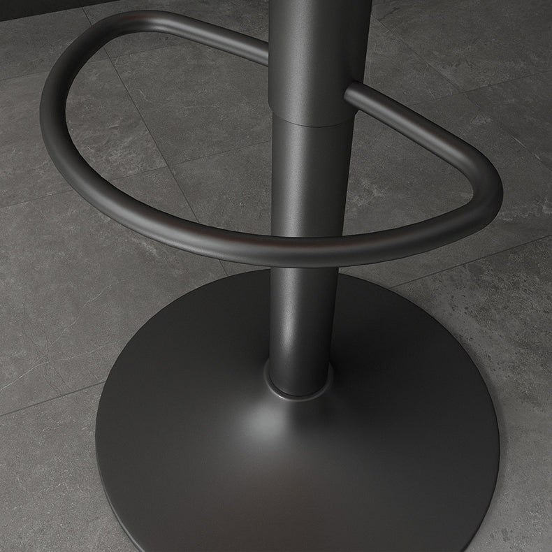 Home Footrest Adjustable Height Stool Contemporary Leather Barstool