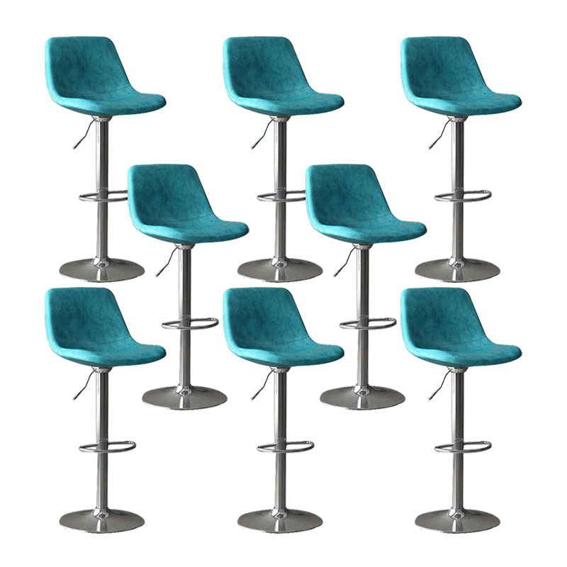 Home Footrest Adjustable Height Stool Contemporary Leather Barstool