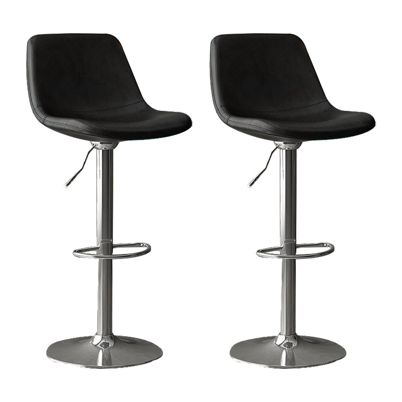 Home Footrest Adjustable Height Stool Contemporary Leather Barstool