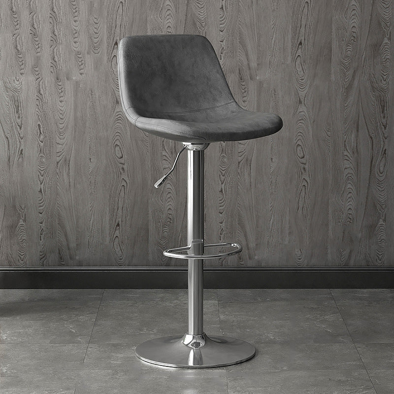 Home Footrest Adjustable Height Stool Contemporary Leather Barstool